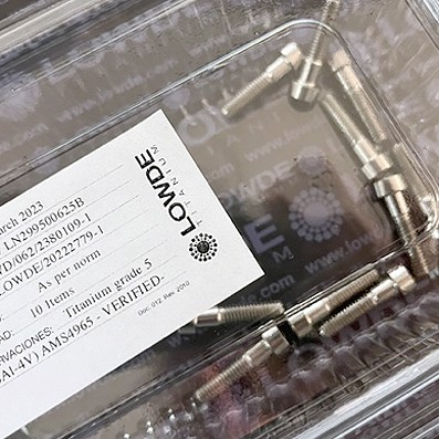 10 Screws LN 299500625 Mj6x25 Titanio gr. 5 (6Al4V)