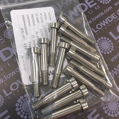 13 Screws DIN 65517-06021A (Mj6x31 mm.) - 13 Screws DIN 65517-06021A (Mj6x31 mm.) Titanium grade 5 (6Al-4V)