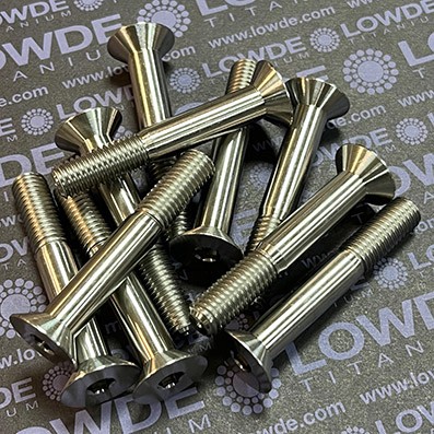 Avellanado DIN 7991 M10x65 mm. Titanio gr. 5 (6Al4V)