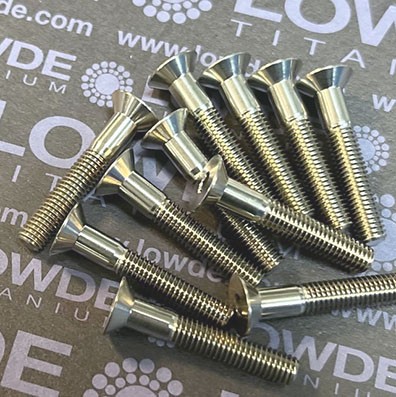 Avellanado DIN 7991 M5x30 mm. de Titanio gr. 5 (6Al4V)