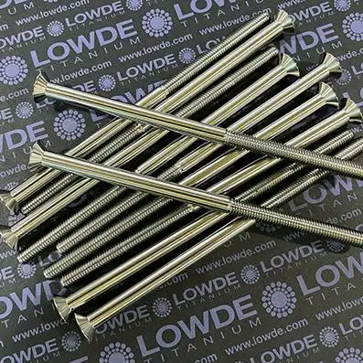 Avellanado DIN 7991 M8x165 mm. de Titanio gr. 5 (6Al4V)