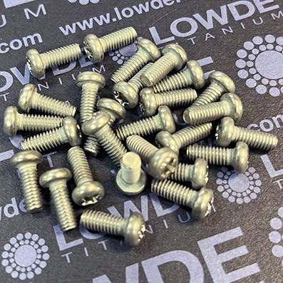 Tornillo DIN 7985 M4x10 mm. de Titanio gr. 2 (puro)