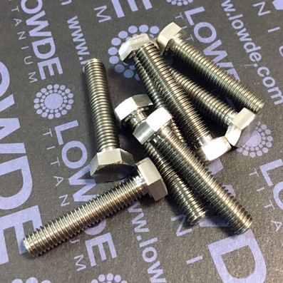 Tornillo DIN 933 M5x25 mm. de titanio gr. 2 (puro) - Tornillo DIN 933 M5x25 mm. de titanio gr. 2 (puro)