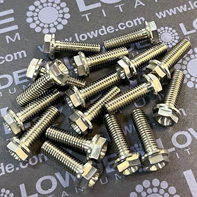 Hexagonal con balona M5x16 mm. Titanio gr. 5 (6Al4V)