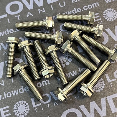 Hexagonal con balona M5x20 mm. Titanio gr. 5 (6Al4V)