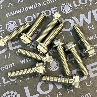 Hexagonal con balona M6x22 mm. Titanio gr. 5 (6Al4V)