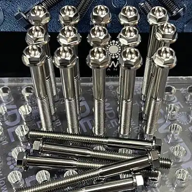 Tornillo hexagonal con balona M6x65 mm. Titanio gr. 5 (6Al4V)