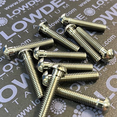 Tornillo bot�n ISO 7380 M6x30 mm. Titanio grado 5 (6Al-4V)