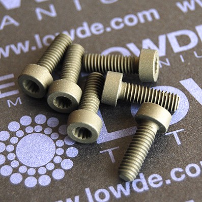 50 Screws LN 29950 M4x12 titanio gr. 5 (6Al4V) - 50 Items LN 29950 J 04 12 B M4x12 mm. titanio gr. 5 (6Al4V) AMS 4928. Fabricado bajo normativa aeroespacial. Certificados de calidad incluidos.